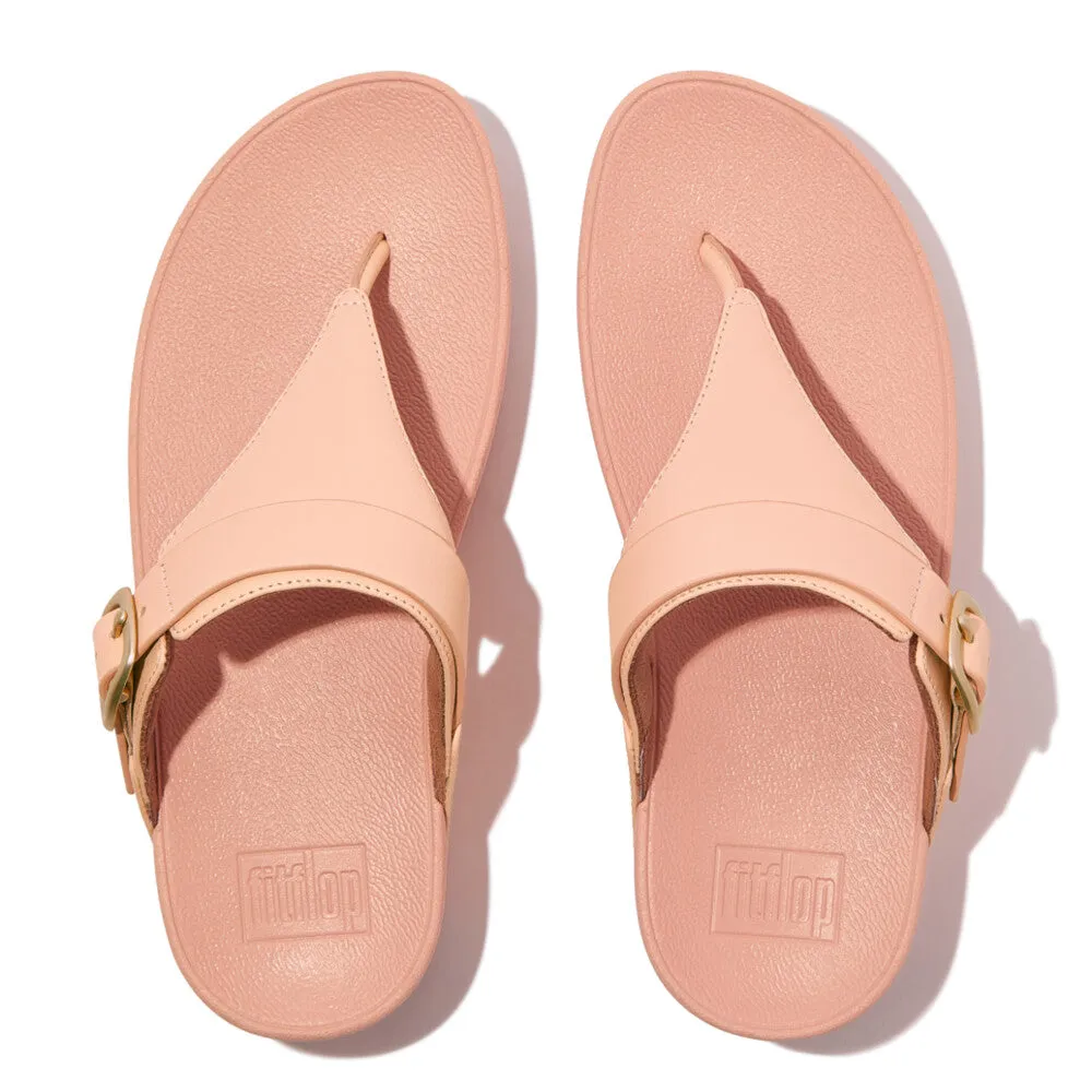 รองเท้าแตะแบบหูหนีบ ผู้หญิง รุ่น LULU ADJUSTABLE-BUCKLE LEATHER TOE-POST SANDALS