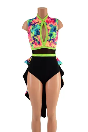 Acid Splash Tuxedo Back Romper