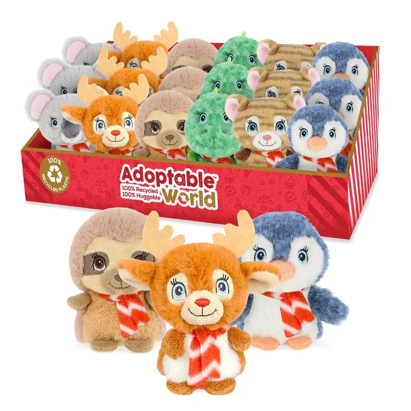 Adoptable World 10cm Mini Xmas Soft Plush Toy 3y  - Sloth