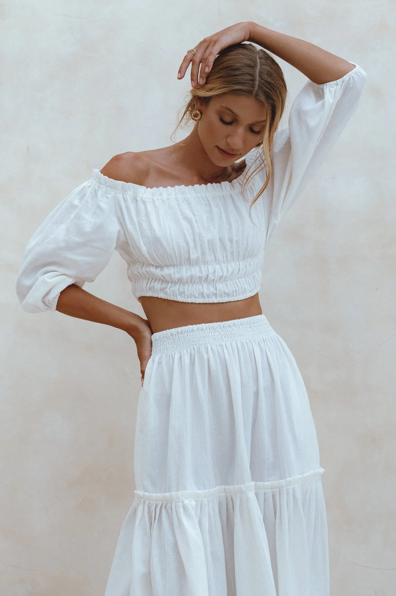 Annabelle Linen Cropped Top