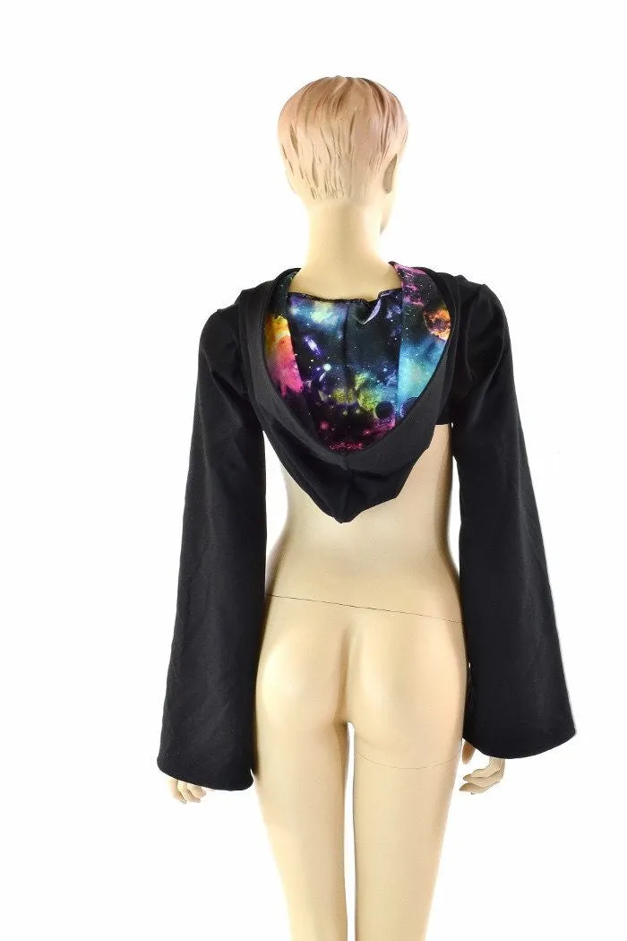 Black Soft Knit Galaxy Bolero