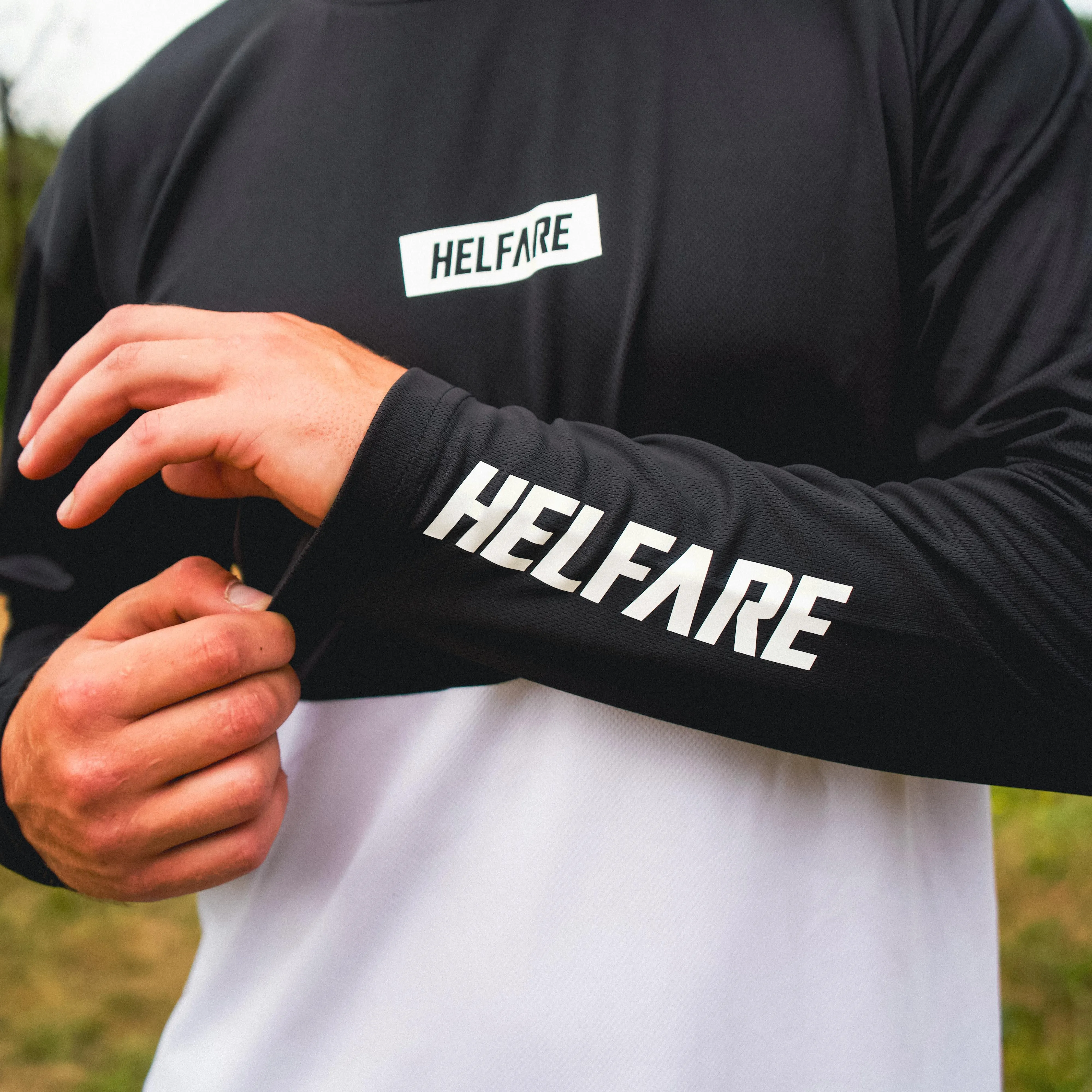 Cadence Long Sleeve Jersey | Black & White