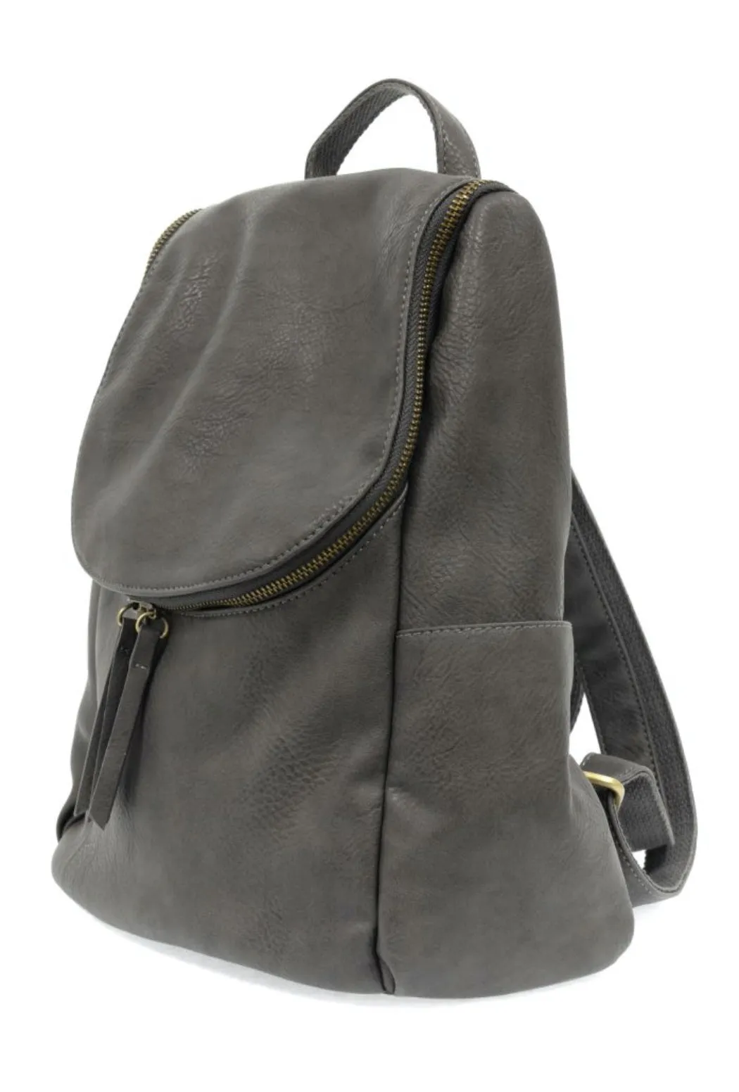 Kerri Vegan Leather Backpack, Charcoal