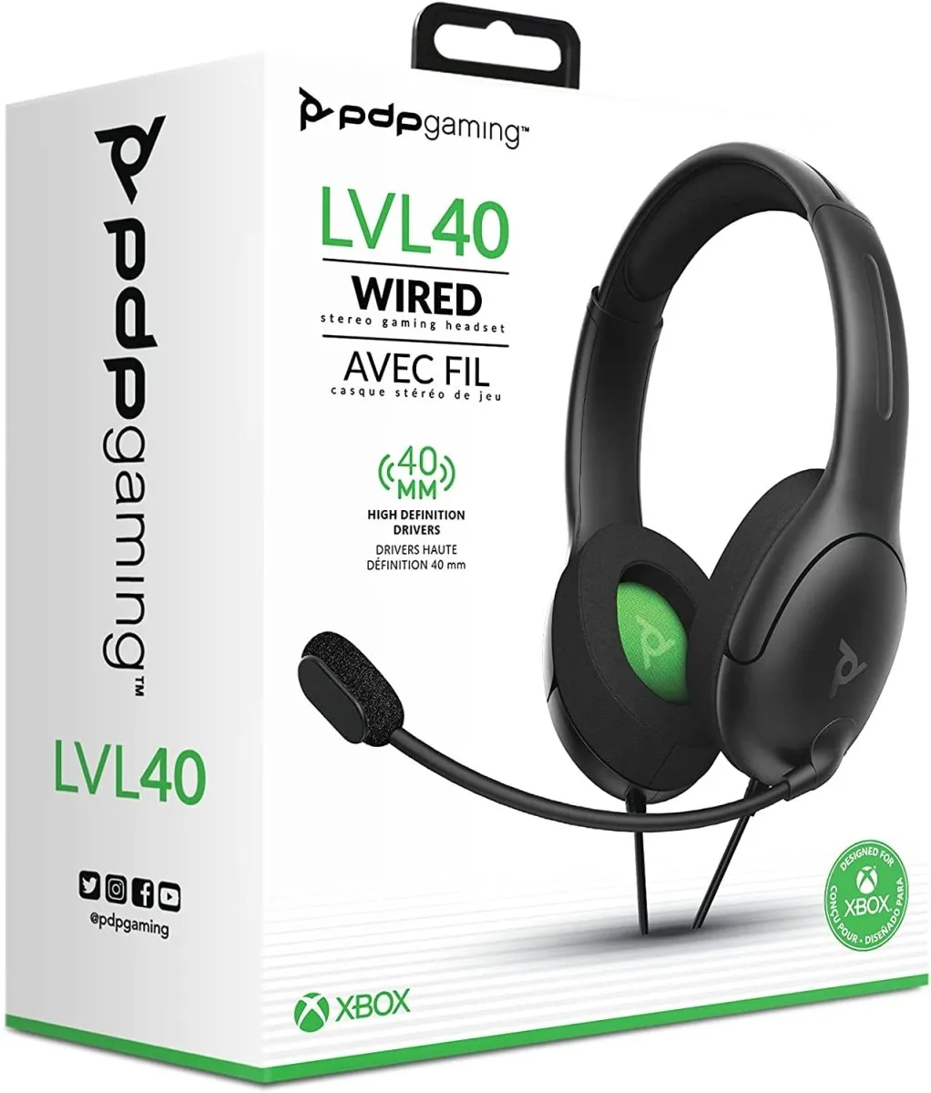 PDP LVL40 Headset - Black