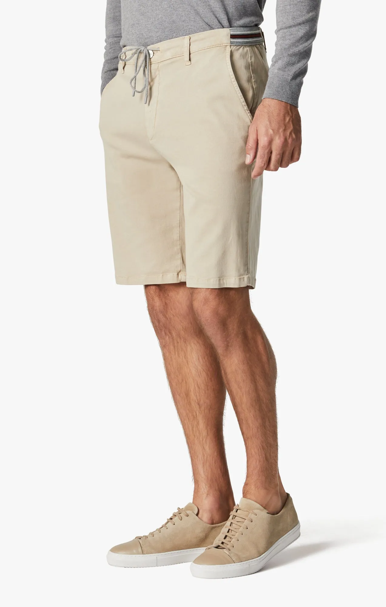 Ravenna Drawstring Shorts In Sand Soft Touch