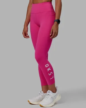 Rep 7/8 Length Leggings - Ultra Pink-White